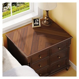 XIXI DECORE Nightstand Cover, Bedside Table Cloth, Side Table Cover (Available for Custom Size) (Wood Grain7, 23Lx16W)