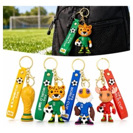 4pc 2026 Llaveros De La Mascota De Fútbol De La Copa Mundial