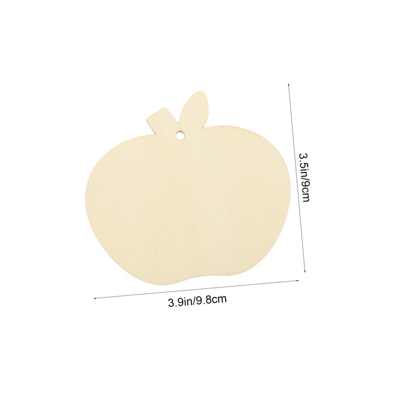 jojofuny 1 Set Apples Shaped Wooden Cutouts DIY Wooden Boards