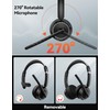 TECKNET Wireless Headset, 5.3 ENC Bluetooth Headset with Microphone, Computer