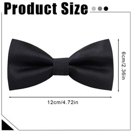 GLPRKOW Bow Tie Men's Already Tied Adjustable Bow Plain Paisley Floral Bow Ties for Men Wedding Suit Tuxedo, black