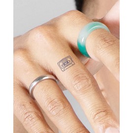 Inkbox Temporary Tattoos, Semi-Permanent Tattoo, One Premium Easy Long Lasting, Waterproof Temp Tattoo with For Now Ink - Lasts 1-2 Weeks, Listen to Me, 1 x 1 Inch