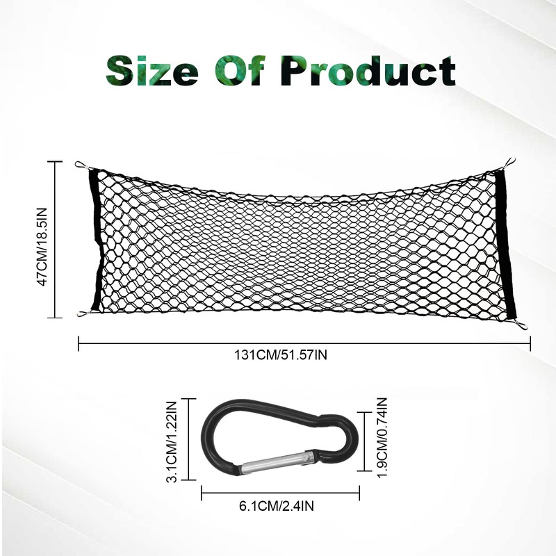 Cargo Net for Pickup Truck Bed, Elastic Mesh Net Organizer