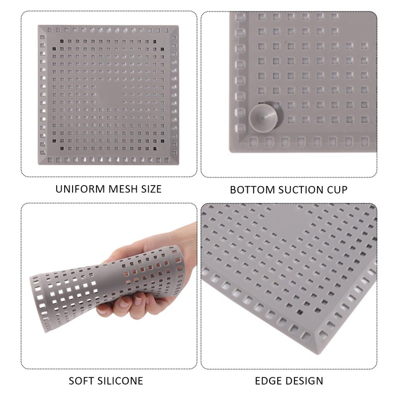 6 Pieces Floor Drain Net, Square Filter Net, Sink Anti-Clogging