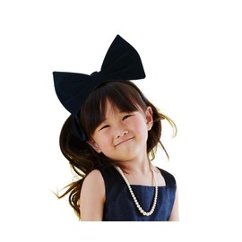 MeeTHan Big Huge Velvet Bows Headbands For Girls Women: H12 (Black)