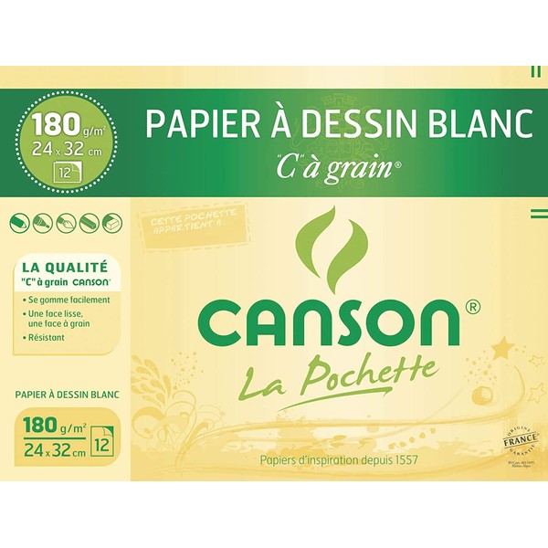 Canson® 3 x White C" Drawing Paper Sleeves 24 x