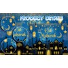 Blue Eid Mubarak Backdrop Arabian Islamic Muslim Ramadan Mubarak Home