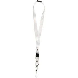 Key Strap, L: 53 cm, white, 5 pcs