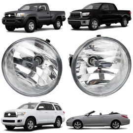 BestParts - Par de luces antiniebla de izquierda y derecha compatible con Toyota Tacoma 2005-2011 para Tundra 2007-2013 para Solara 2004-2006 para Sequoia 08-15 reemplaza TO2594105 TO2592117