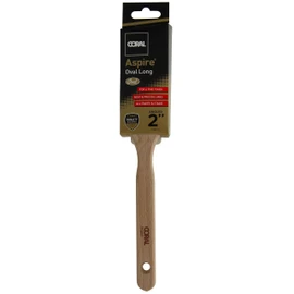 Coral Aspire 31773 2" Professional Firm Angled Cut Oval American Long Profile Brush for Fast, Accurate Cutting, Ultra Smooth Surface, Emulsion or