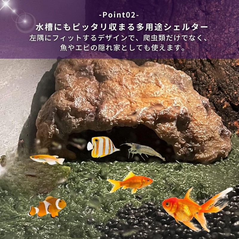 Archnote Reptile Leopard Gecko Shelter Lizard Corn Snake Turtle Rock