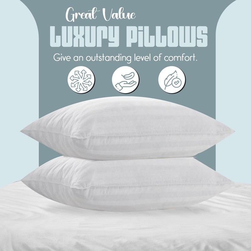 Sunshine Comforts Pillow Cases 4 pack Satin Stripes-Microfiber luxury Pillow