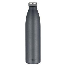 THERMOcafé by THERMOS TC Bottle Graphite Grey Mat 1.00 L, Stainless Steel Vacuum Flask, Carbonated Proof, 12 Hours Hot 24 Hours Cold, Leak-Proof, for School, On the Go and Office