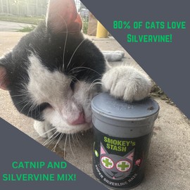 Smokey's Stash Silvervine Haze Potent Catnip and Silver Vine Blend for Cats