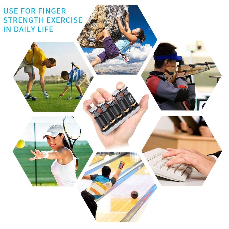 Guitar Finger Exerciser, Hand Strengthener Trainer Tension Exerciser Grip for