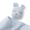 Cuddle Blanket Muslin with Bear Head - Doudou Blue