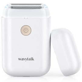 Wavytalk Electric Shaver Cordless Razor for Womens Arms Legs Body Bikini Underarm,Rechargeable Trimmer with Detachable Head Wet Dry Use - Color: White