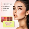 8 Color Cream Blush Palette, Matte Blush, Fine and Smooth