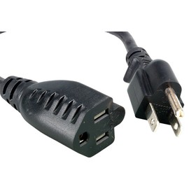 Cablelera North American Power Cord Extension, NEMA 5-15P to NEMA 5-15R, 6',16 AWG, 13A, 125V (ZWACPQA3-06)