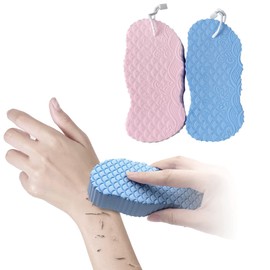 Exfoliating Sponge, Set of 2, Sea Cotton, Soft Shower Brush, Soft, Scrubbing, Sauna, Cleansing, Bath Goods, Dirt Removal, Unisex, For Both Children & Adults, Bath, Body Use, Bath Supplies