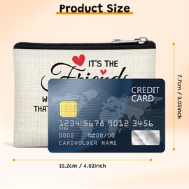 Best Friend Birthday Gifts for Women Small Coin Purse Friendship Gift Ideas Long Distance Cosmetic Bag Christmas Birthday Gifts for Friend Soul Sister BFF Bestie Graduation Gift for Her Storage Bag