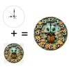 10-Inch Wooden Clock Designed as a Basketball Court with a