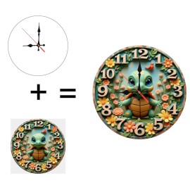 10-Inch Wooden Clock Designed as a Basketball Court with a Shot Clocksheet size: 25*25cm/9.843*9.843inch, color: White