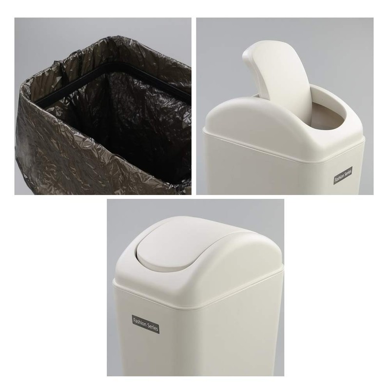 Tstorage 10 L Plastic Trash Can with Swing Lid ,