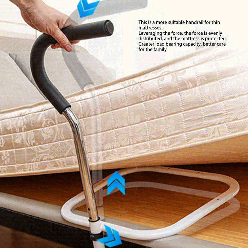 Bedside Assist Handle Bed Guardrail Get Up Rail Adjustable Height