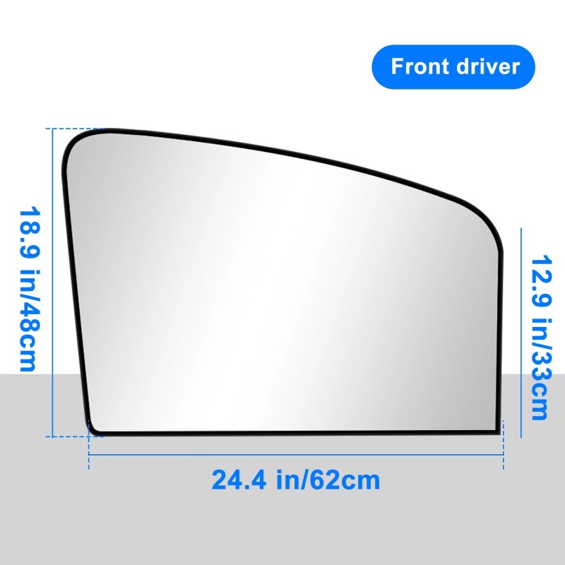 mingo-tech 4pcs Car Magnetic Side Front & Rear Window Sun