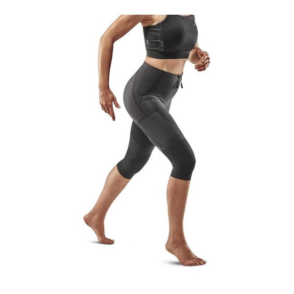 CEP Womens Run Compression 3/4 Tights Black