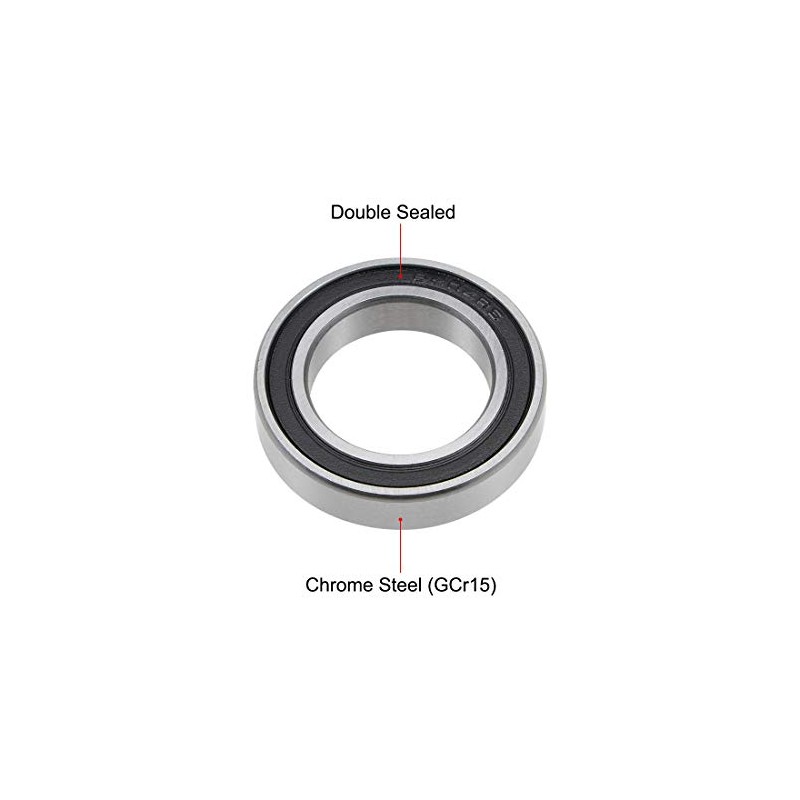 sourcing map 6804-2RS Deep Groove Ball Bearing 20x32x7mm Double Sealed