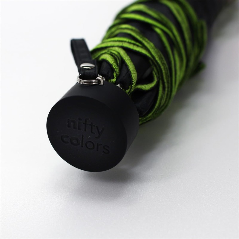 Nifty Colors 2410BK Folding Umbrella, Blackout Scala Embroidery Mini