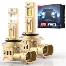 9006/HB4 Led Bulbs, 60,000H Lifespan, 8X Ultra-Brightness, 46,000LM Fog Lights, 1:1 Halogen Mini Size, 6000K White, IP68, Aerospace Aluminum Connectors, Plug-and-Play, 26S Series(2-PACK)