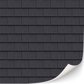 3 Sheets Self-Adhesive Roof Tiles and Shingles for Dollhouses Scale 1:12 (Roof Shingles Black Rectangular)