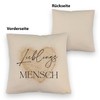 speecheese Lieblingsmensch Cushion with Linen Look in Gold Valentine's Day
