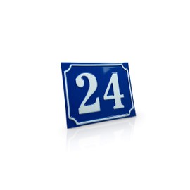Betriebsausstattung24, street sign with custom lettering, signpost w/o. house number, embossed aluminium sign with antique edge.