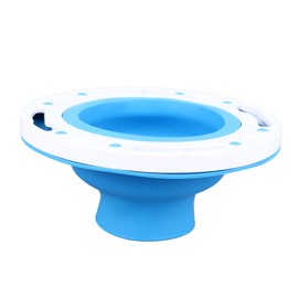 Toilet Flange Repair Kit Blue Durable Silicone ABS Easy Installation Toilet Flange Replacement Kit for 4in 5in Pipe