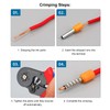 100PCS Insulated Round Tube Terminal, 8AWG Copper Crimp Connector, Electrical