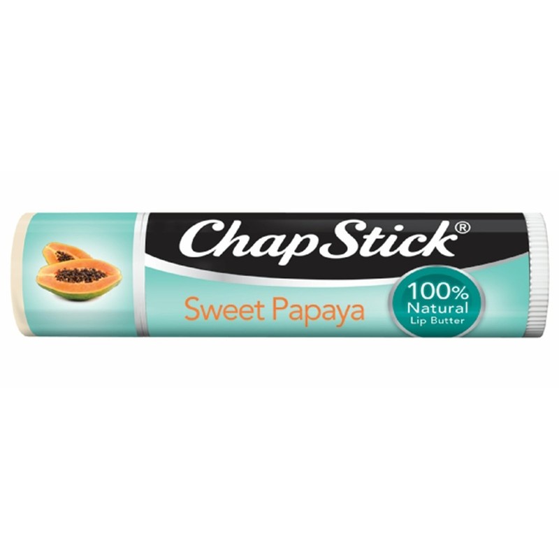 ChapStick Papaya 100% Natural Lip Butter Tube, Lip Balm -