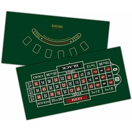 XIAXIN Roulette Blackjack Reversible Layout Mat ZA-410+ZA-411