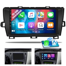 2+64G Upgrade Car Radio for Toyota Prius 2010-2015 Wireless Carplay Android Auto HiFi, 9'' Touch Screen Stereo for Prius Android 15 Bluetooth WiFi GPS EQ SWC FM RDS Dual USB
