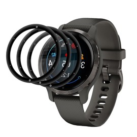 KUSINHOKA [3 Pack] Screen Protector for Garmin Venu 2S，3D Curved Full Coverage PET Anti Scratch,High Transparency,Anti fingerprint,Bubble Free Flexible Protector Compatible with Garmin Venu 2S,Black