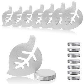 gaoduanluoluo 8 Piece Magnetic Tablecloth Weights Set – Heavy Duty Stainless Steel Tablecloth Clips for Outdoor, Weddings, Picnics, Camping & Garden Use (Leaves)