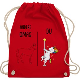 Shirtracer - Gym Bag Backpack - Bags - Other Grandmas Dabbing Unicorn | Grandma Gift Birthday | Grandma Gifts for Christmas | Grandma Birthday Gift | Gifts for Grandmas, 04 Red, Unit size