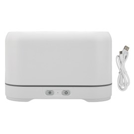 300ml 3D Flame Air Aroma Diffuser Humidifier Automatic Power Off Quiet Flame Aromatherapy Machine for Home Office Yoga White