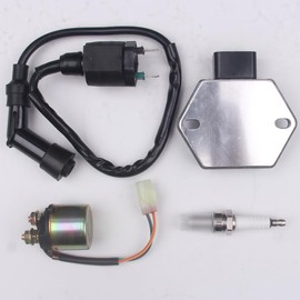 Goodbest New Voltage Regulator Rectifier Ignition Coil Starter Solenoid Relay Spark Plug Compatible With Honda Rancher 350 TRX350FE TRX350FM TRX350TE TRX350TM 2000-2006 Foreman 450 TRX450ES