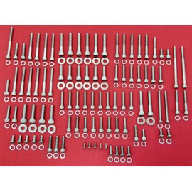 ALLOYBOLTZ - 1999-2005 Harley Davidson DYNA Polished Stainless Steel Engine Transmission Bolt Set KIT