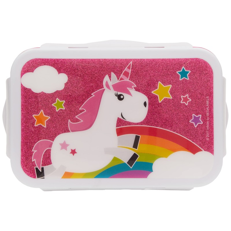 infinite by GEDA LABELS 15898 Unicorn Kids 4-Way Clip-Lock Lunch