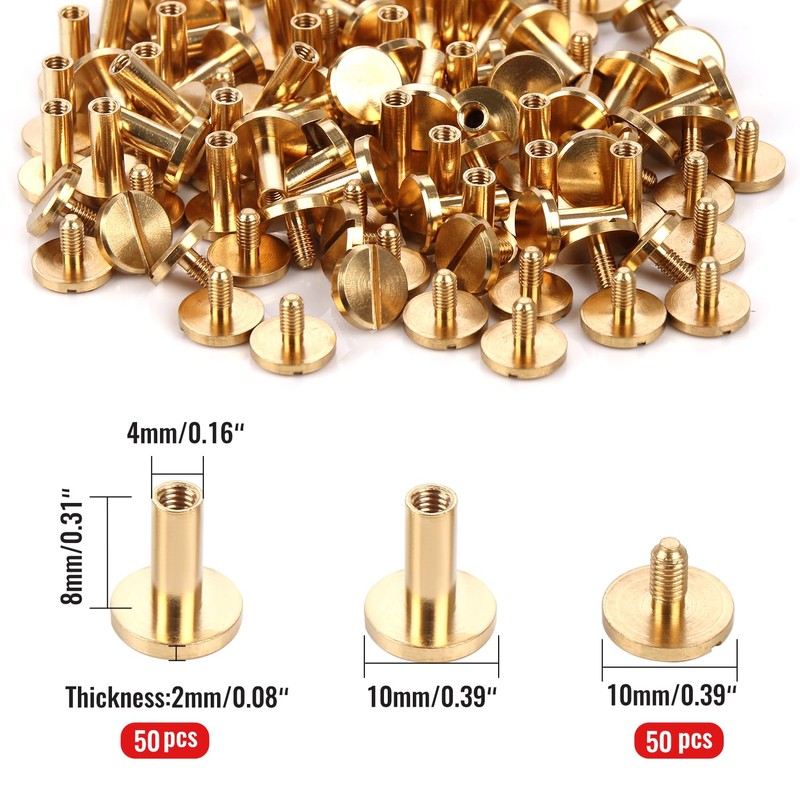 Chicago Binding Screws - 4 mm x 8 mm Binding